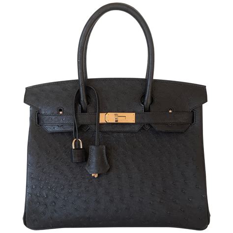 hermes pochette ostrich|hermes birkin ostrich black.